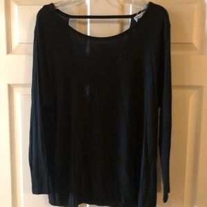 Pink Brand Black Long Sleeve Top